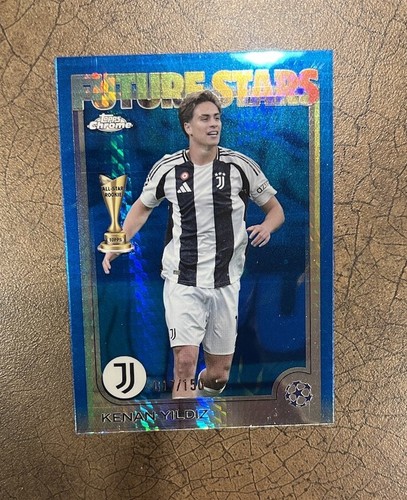 Kenan Yildiz 2024-25 Topps Chrome UEFA Future Stars Blue
