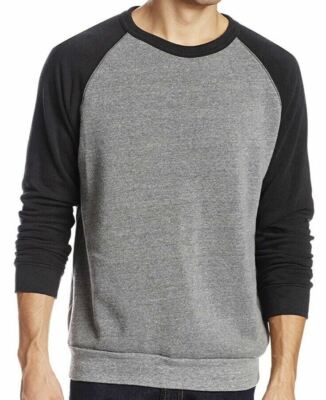 NWT Alternative Unisex Champ Color-Block Sweatshirt Grey/Black Size 2XL