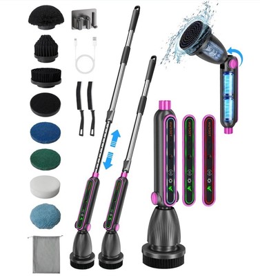 Tecfun Electric Spin Scrubber 16 in 1 Cleaning Brush