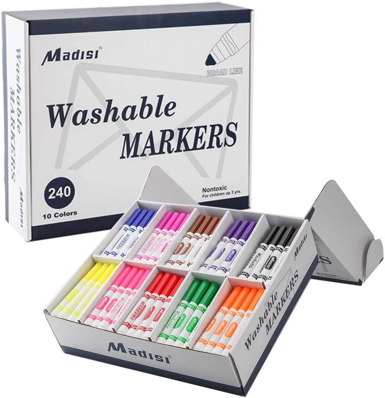 Bulk, Markers For Kids, Bulk Pack, Colors, 240 Count