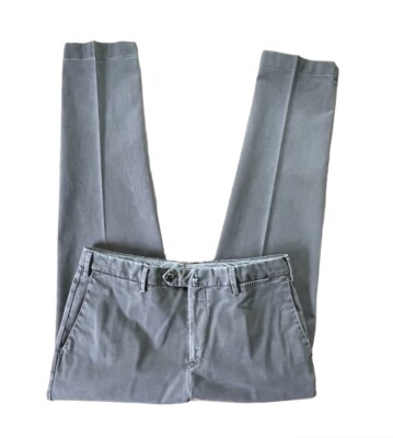 PT Torino PT01 Chino Work Stretch Pants Italy Made Dark Gray 34x30.5 Men EUC