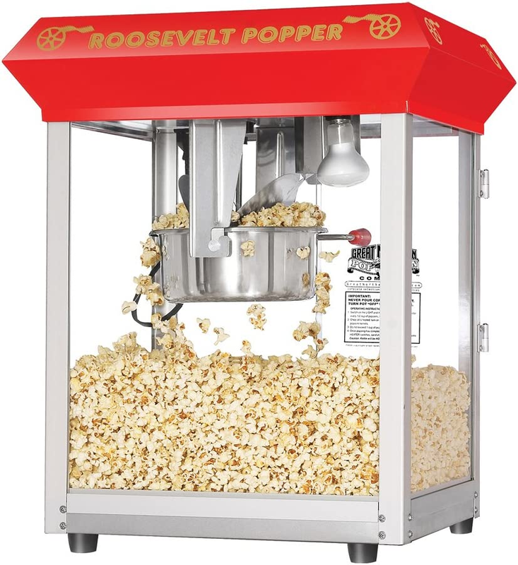 6010 Great Northern Red 8Oz Roosevelt Antique Countertop Style Popcorn Popper Ma
