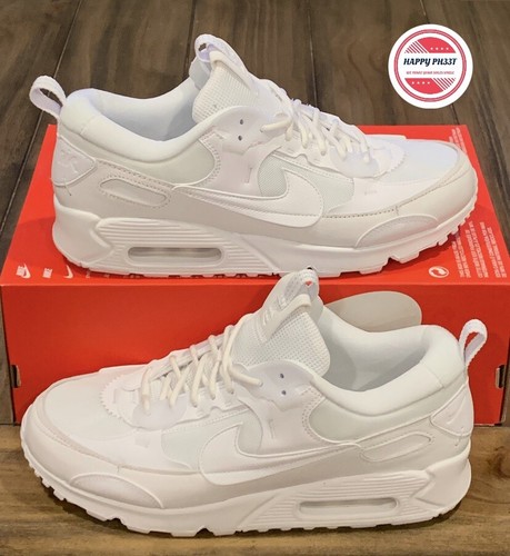 Nike Air Max 90 Futura 'Triple White' DM9922 101 Women's Sz
