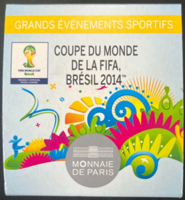 Fifa World Cup Brasil Silver Proof France 10 euro BE 2014 Coupe du monde de la