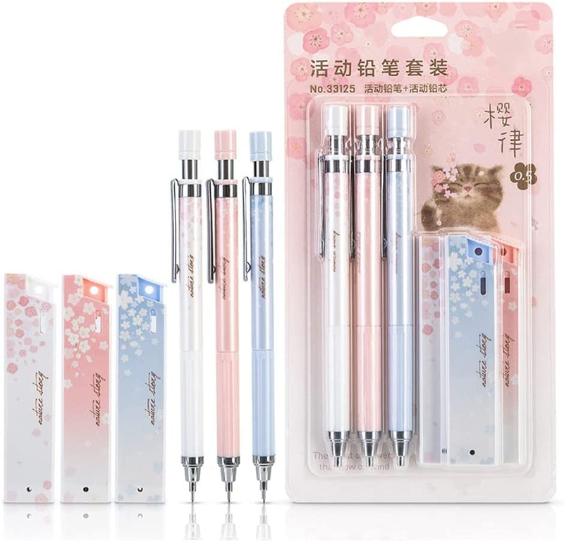 S, 0.5mm Kawaii Pencils Cute Pens Aesthetic With Lead Ref