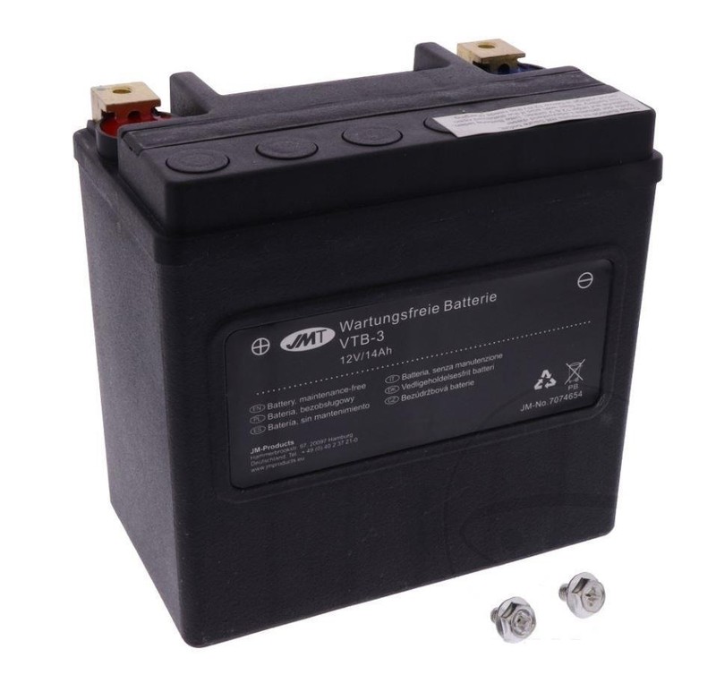 Jmt Motorrad Batterie Vtb-3 Wartungsfrei V-Twin Hvt-3