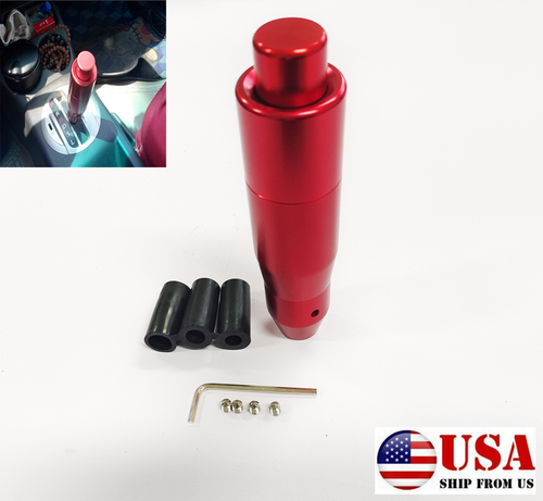 Stick Shift Knob Shifter Lever Cover With Button Red