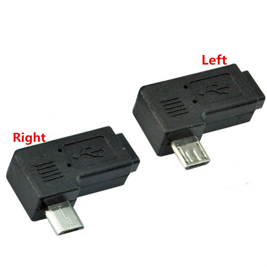 90 Degree Right Angle Elbow Micro USB Male to Female Adapter L Shaped