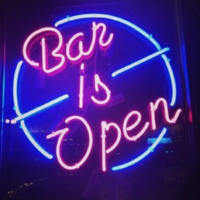 Bar Is Open Neon Sign 20''x16'' Light Lamp Artwork Real Glass Beer Collection SY