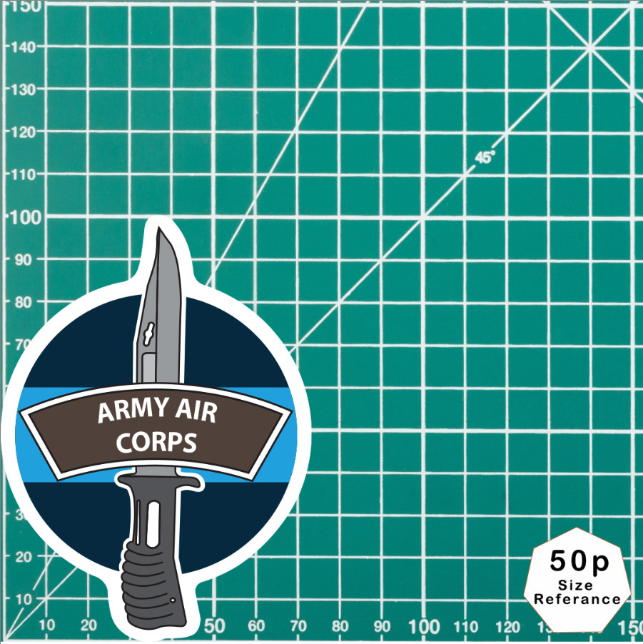 Army Air Corps Vinyl Decal, TRF Colours & Bayonet Design - 10cm - Picture 4 of 5