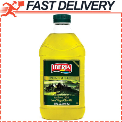 Iberia Sunflower Oil & Extra Virgin Olive Oil, High Heat Frying, 68 Fl Oz