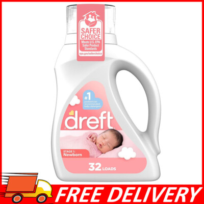 Dreft Stage 1: Newborn Baby Liquid Laundry Detergent, 32 loads 46 fl oz