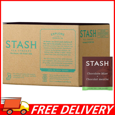 Chocolate Mint Oolong Tea, Box Of 100 Tea Bags (packaging Ma