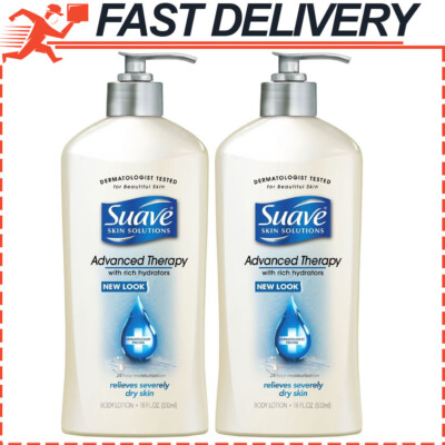 2pk Suave Advanced Therapy Hydrators Skin Lotion Pump For Severely Dry Skin 18oz
