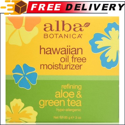 Alba Botanica Hawaiian Oil-Free Moisturizer, Refining Aloe & Green Tea, 3 oz.