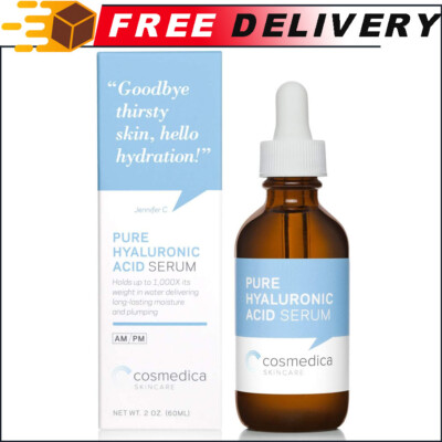 Hyaluronic Acid Serum for Skin 100% Pure Anti Aging Serum Intense Hydration 2oz