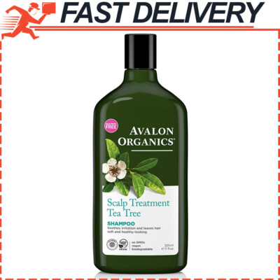 Avalon Organics Natural Shampoo, Scalp Treatment Tea Tree, Non-GMO & Vegan, 11oz