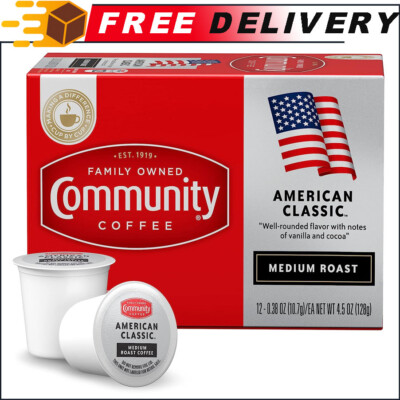 Community Coffee American Classic Coffee Pods, Medium Roast 