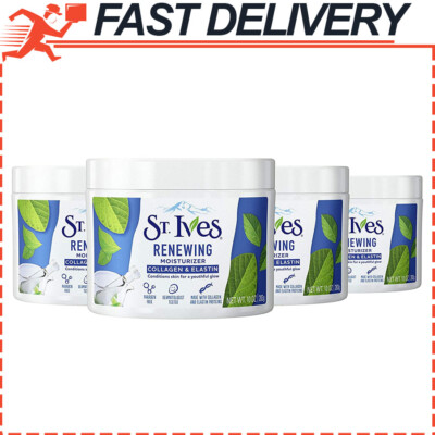 4-Pack St. Ives Collagen & Elastin Facial Moisturizer For Renewing, 10 Oz