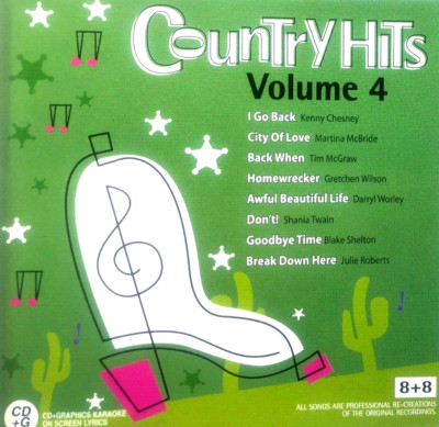 House Party Karaoke Country Hits Vol 4, 8+8 Tracks, CD+G
