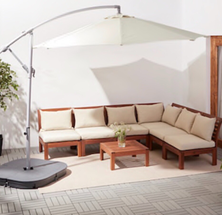 Ikea garden parasol and base in Sunderland, Tyne and Wear Gumtree