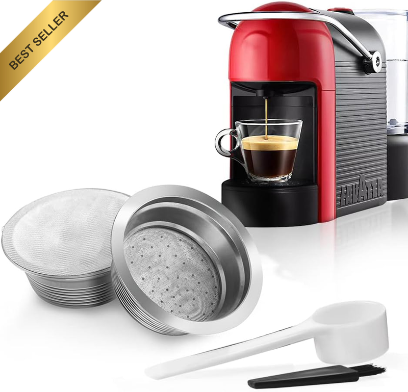 304 Stainless Steel Reusable Coffee Capsule with Aluminum Foil for a MODO MIO Ma
