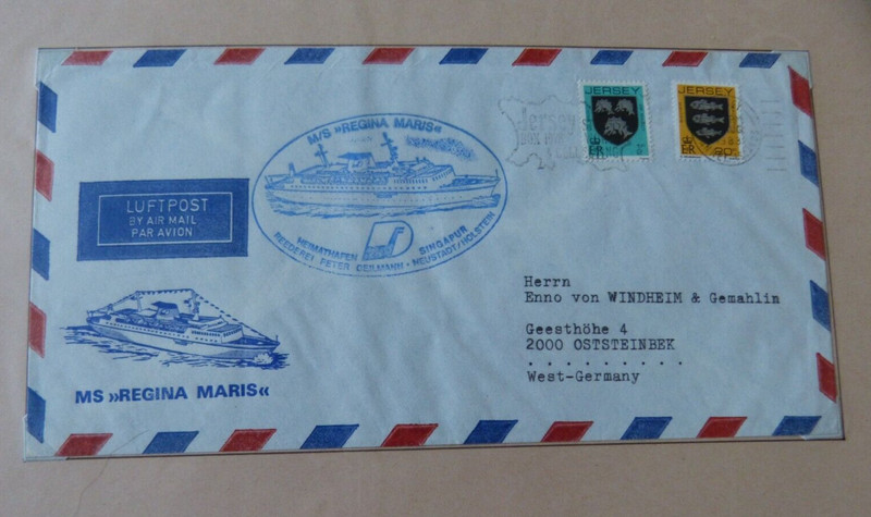 2 Belege & Tagesprogramm : Ms Regina Maris - Bordstempel 1983 , Deilmann