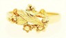 9ct Yellow Gold Ring Leaf & Grape Style Fine Vintage Jewellery Band Size M 12-1.JPG