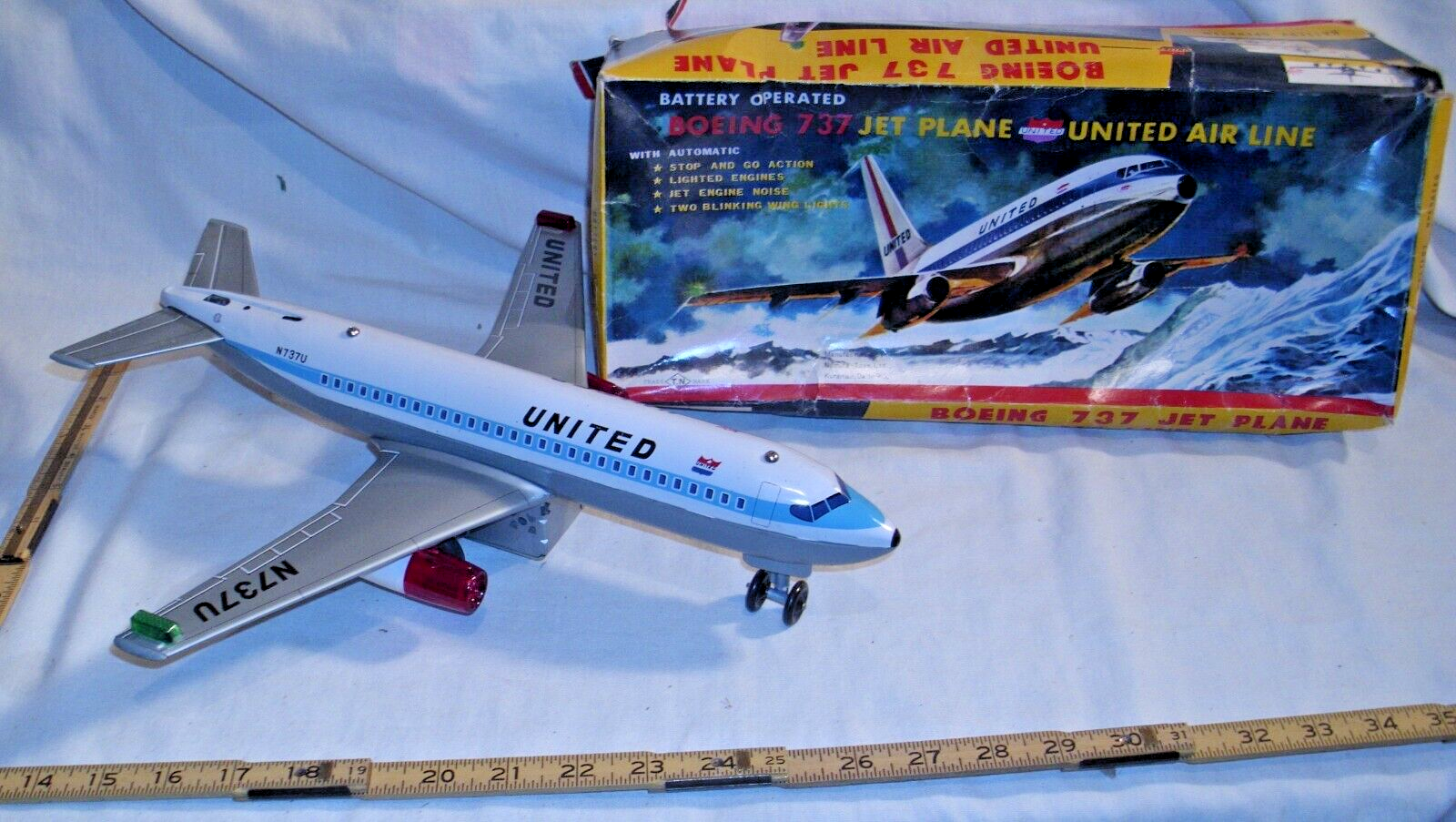 美品 ユナイテッド航空 ジャンボジェット UNITED プレイセット ダイヤ