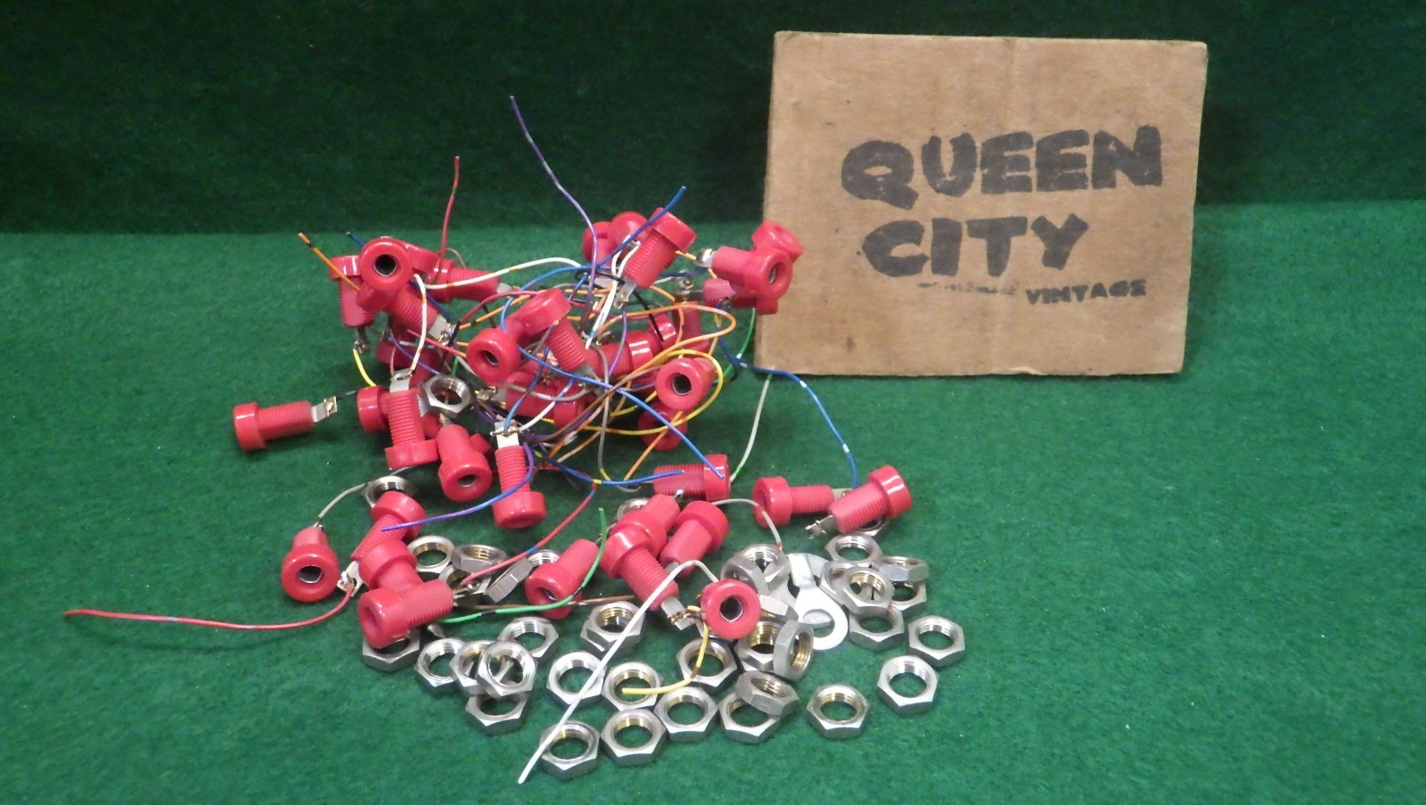 Lot of 43 Vintage Panel Mount/Solder-on Female Banana Plugs 2mm