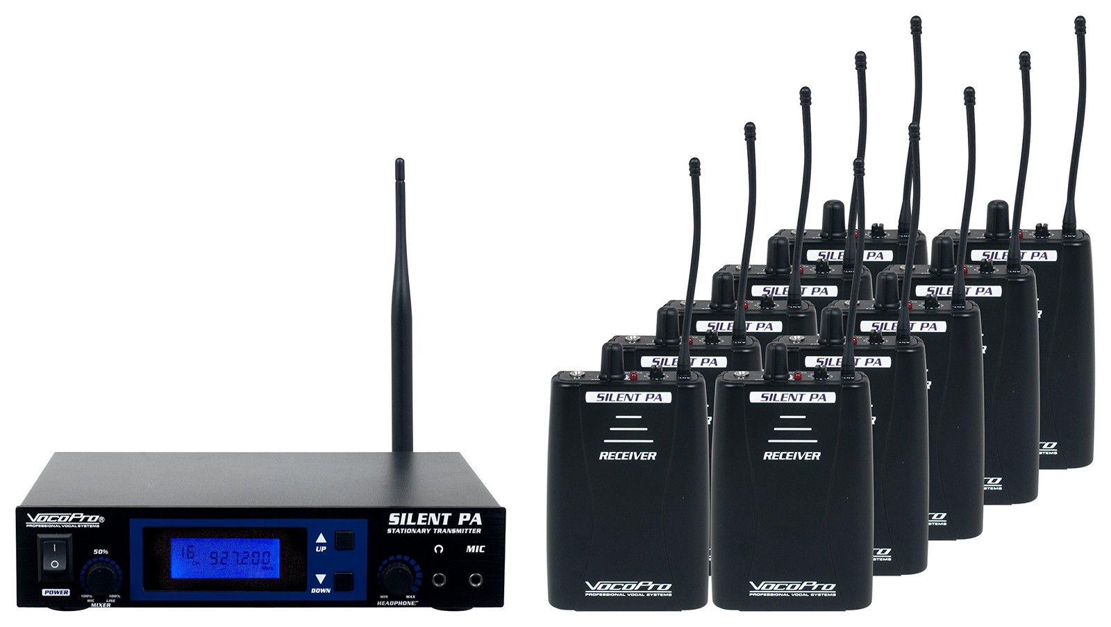 VocoPro, 16 Audio Broadcast System, USB, Black, 16.00 x 9.00 x 17.00