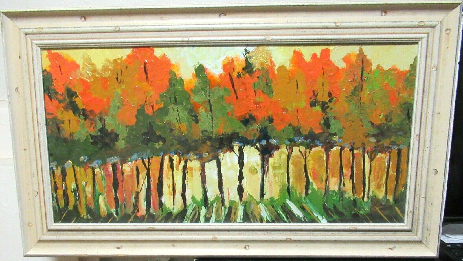 油彩画 秋 oil canvas 120cm x 70cm Landscape - #17, 20x24,100