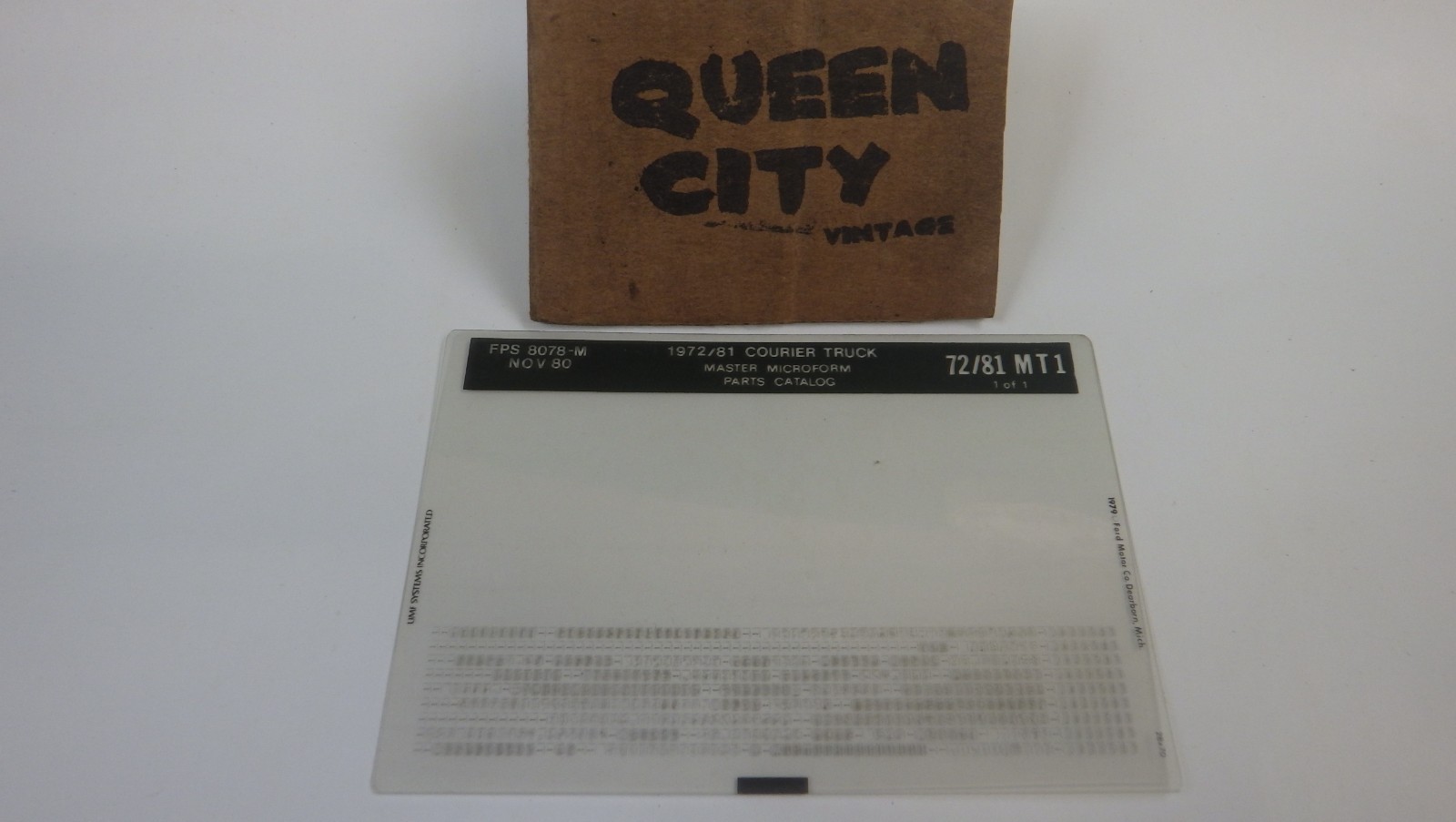 1972-1981 Ford Master Parts Catalog microfiche Courier Trucks #2