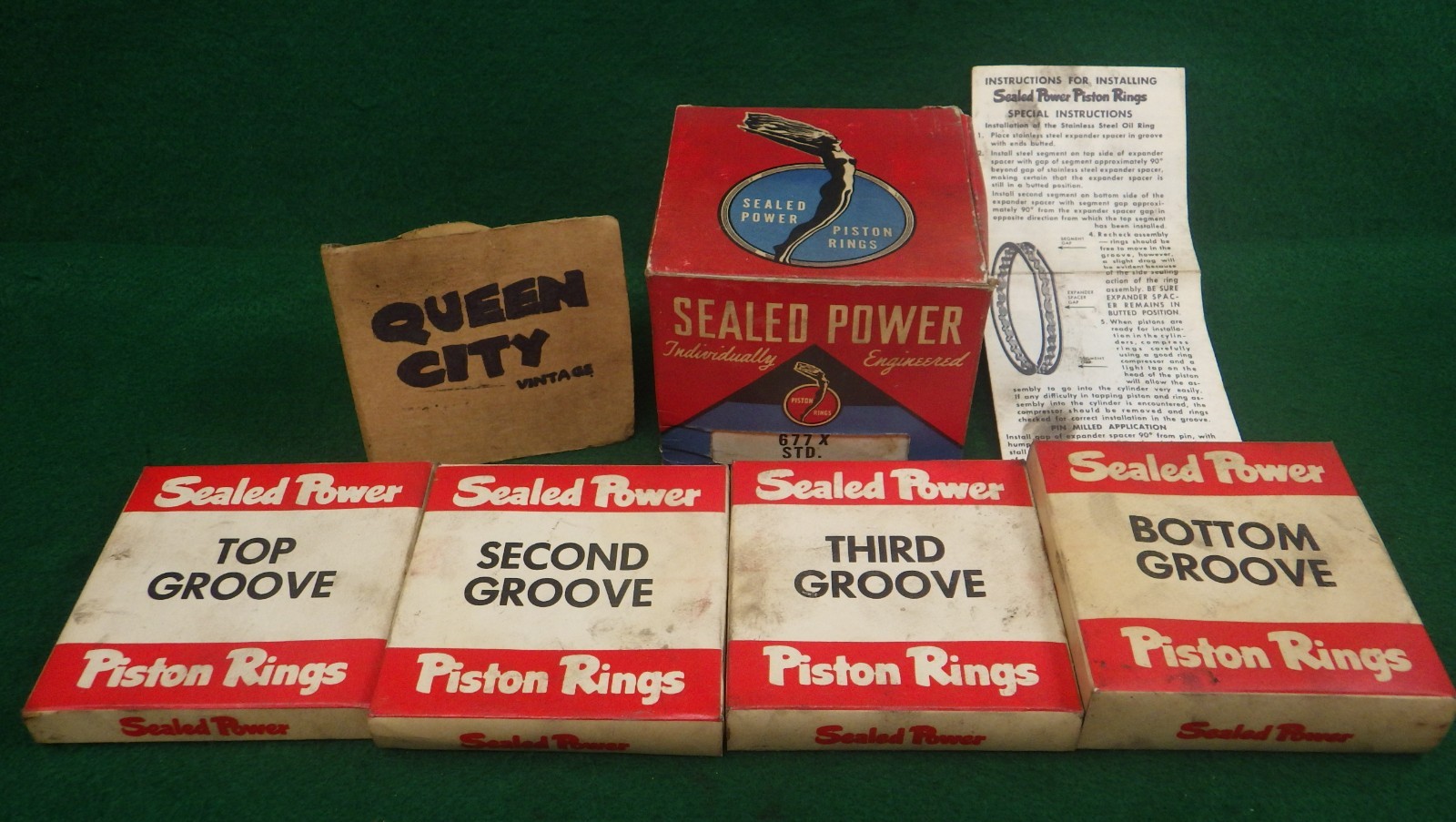 NOS 677X STD Piston Ring Set IHC 1941-1956 220, 240, 269 Engines 6 Cylinder