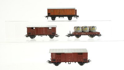 Märklin/Lima/Trix H0 Konvolut ged. Güterwagen/ Niederbordwagen FS/u.a.