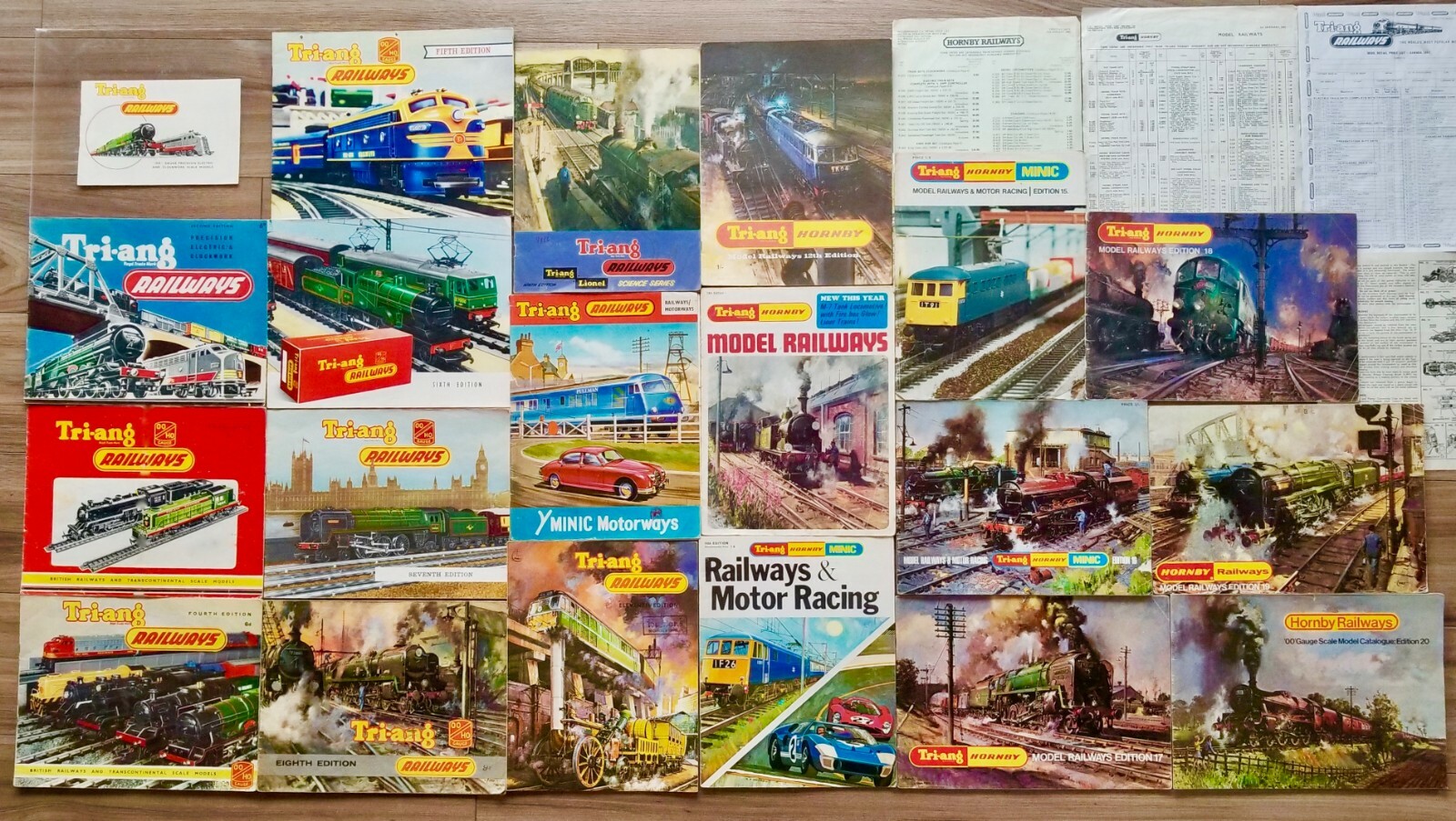 Rare Triang Hornby Catalogues No 1 to No 20, Complete Set