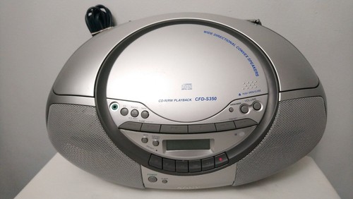 Sony CFD-S350 Cassette Recorder CD Player AM FM Stereo Radio Boombox MEGA BASS