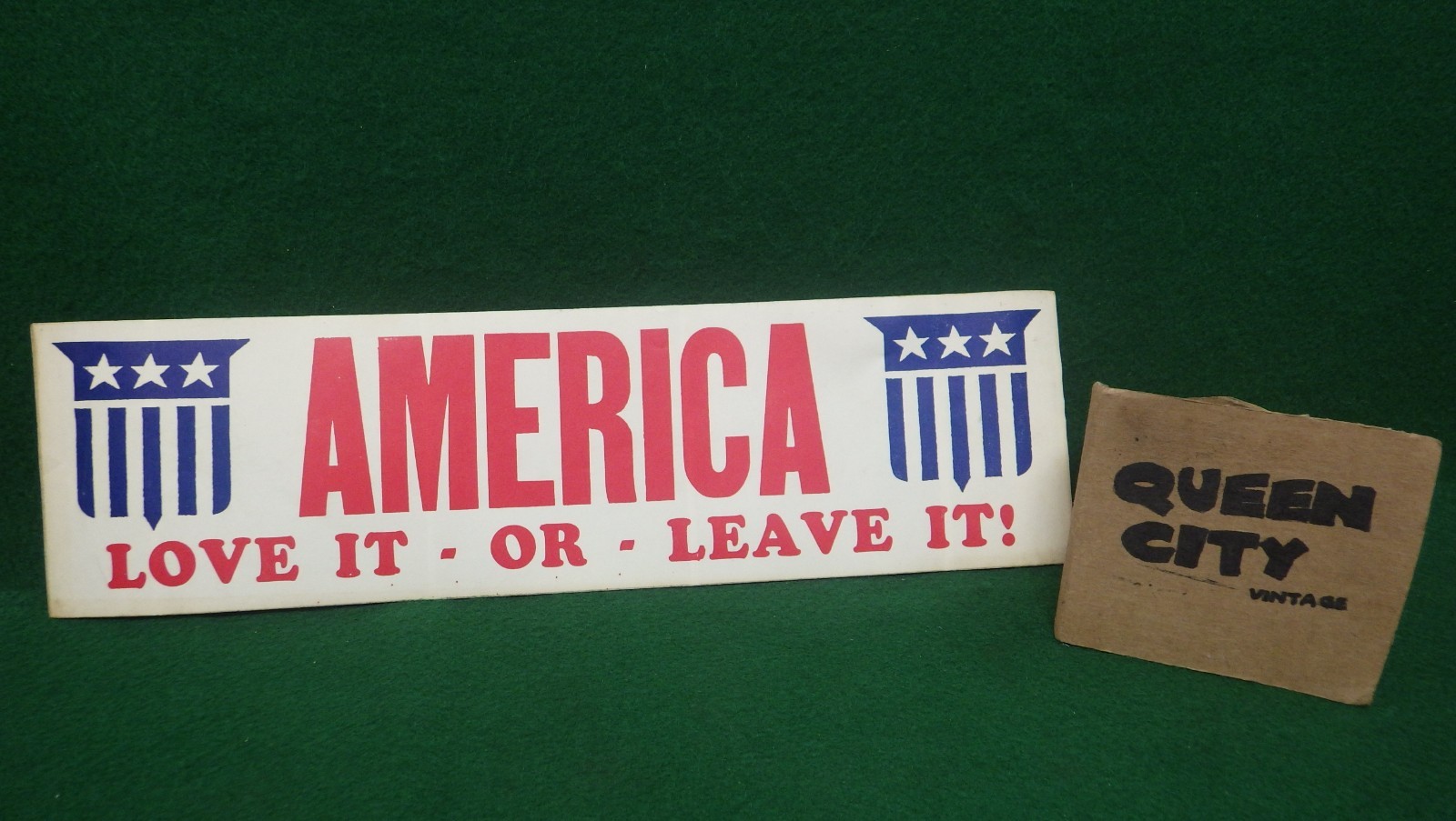 Vintage Large America-Love it or Leave it Bumper Sticker 15" x 4"