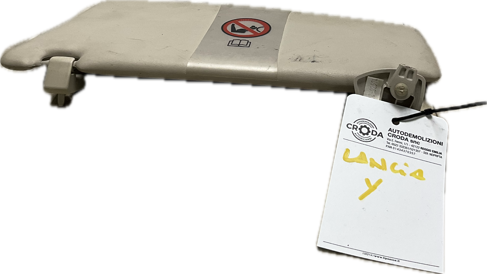 Aletta pantina parasole destra per modello LANCIA YPSILON 843 anno 2007 usata