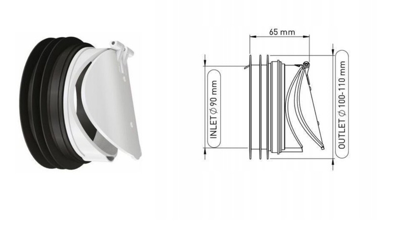 RÃ¼Ckstauklappe Rattenschutz Ht Kg Rohr RÃ¼Ckstausperre Wc Bad Abwasserrohr