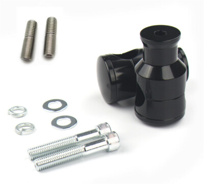 Black Round 2'' Rise 1 1/4'' 1.25'' Mount For DNA Paughco Springer Handlebar Risers