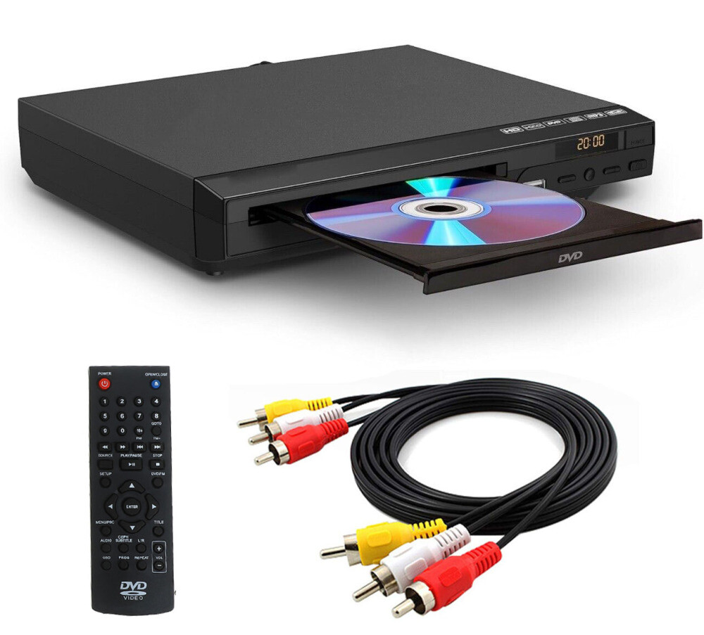 DVD Player Multi Region Free DVD CD Disc Player AV Output USB Remote Control US