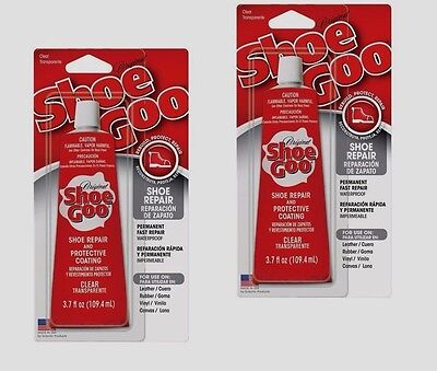 Set of 2 SHOE GOO Shoe Skate Repair Glue 3.7oz CLEAR Adhesive Protective Coating