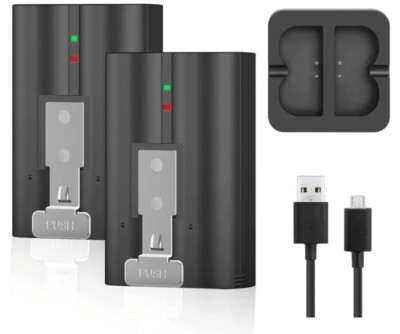 2-Pack 6040mAh Replacement Battery with Charger Station for Ring-Doorbell Camera