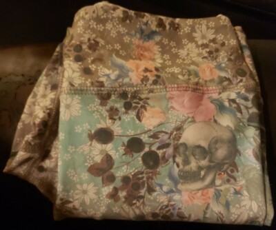 Evolution and Creation Leggings Skull Floral Size Large Halloween