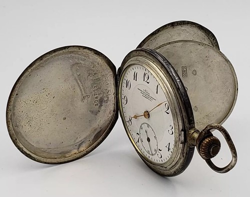 Rare Nomos Glashutte I/S Guido Müller & Co Art Deco Pocket Watch For Repair 53mm