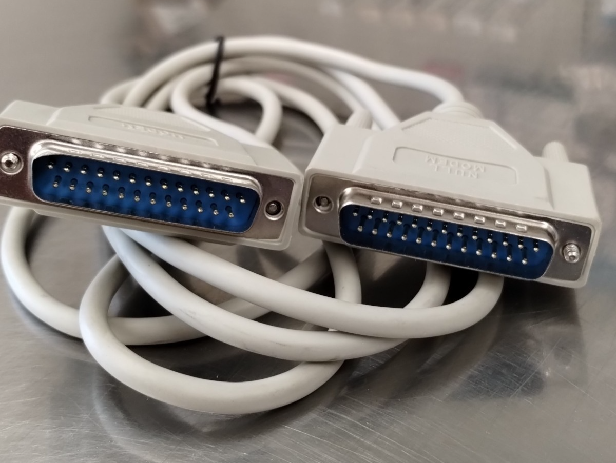DB25 Male to Male Null Modem Cable 6-Foot NOS