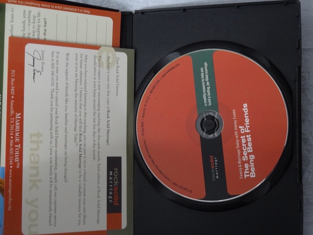 Marriage Today Rock Solid Marriage: The Secret of Being Best Friends Disc Shown