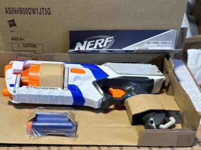 Nerf N Strike Elite Strongarm Toy Blaster with Rotating Barrel Slam Fire 6 Darts
