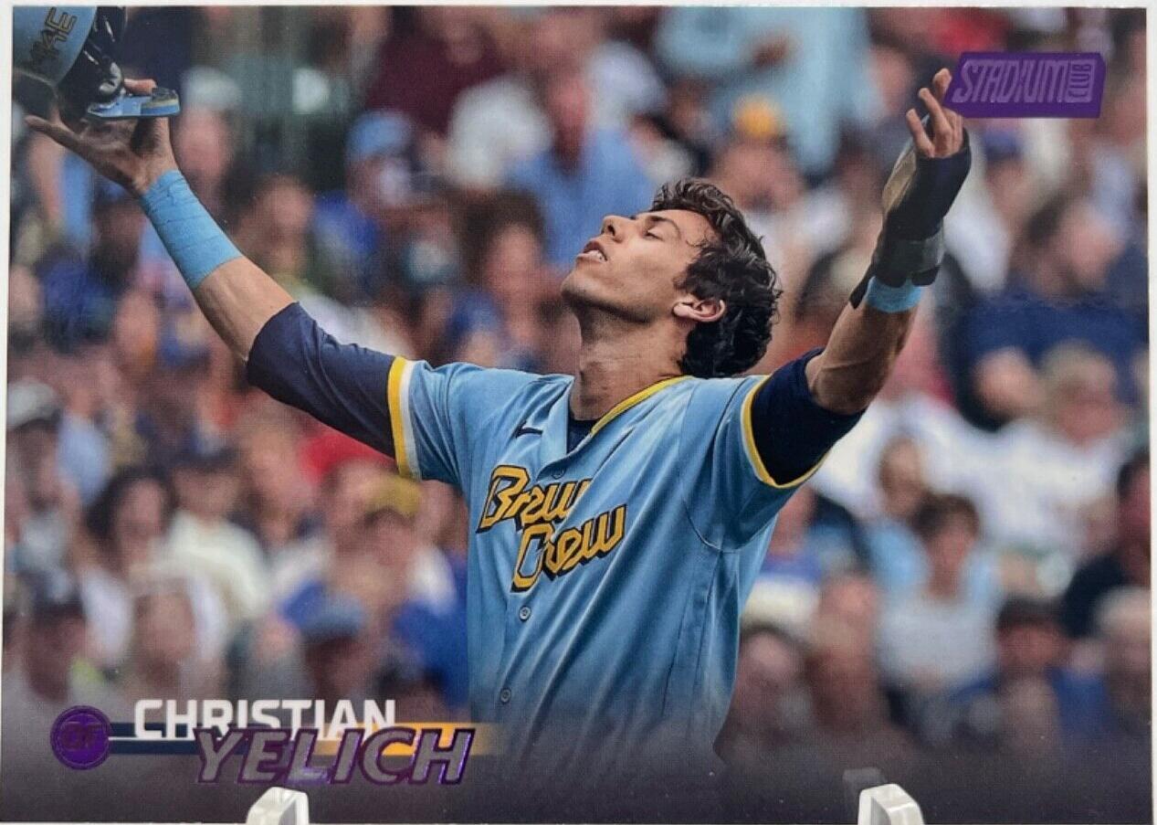 2023 Topps Stadium Club - Christian Yelich #121 Purple Foil /75 